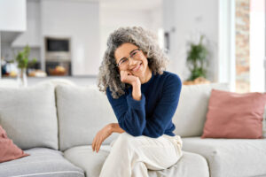 Woman smiling after establishing estate plan